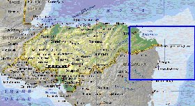 Fisica mapa de Honduras