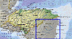 Fisica mapa de Honduras