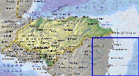 Fisica mapa de Honduras