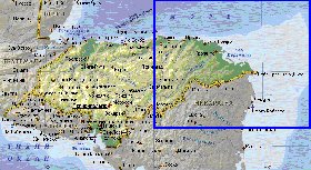 Fisica mapa de Honduras