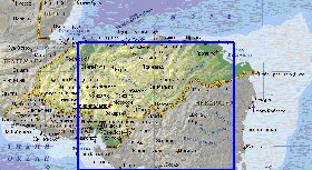 Fisica mapa de Honduras