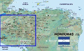 mapa de Honduras
