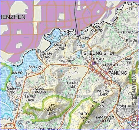 mapa de Hong Kong em ingles