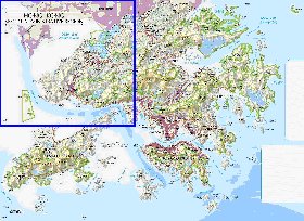 mapa de Hong Kong em ingles