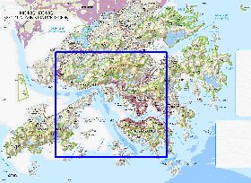 mapa de Hong Kong em ingles