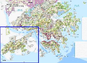 mapa de Hong Kong em ingles