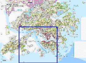 mapa de Hong Kong em ingles