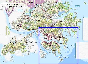 mapa de Hong Kong em ingles