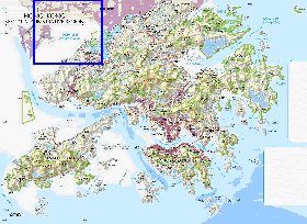 mapa de Hong Kong em ingles