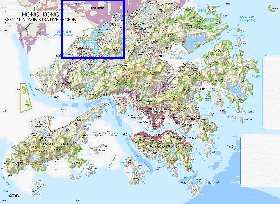 mapa de Hong Kong em ingles