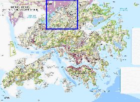 mapa de Hong Kong em ingles