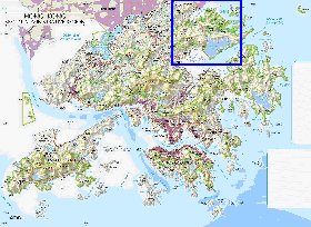 carte de Hong Kong en anglais