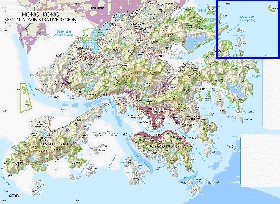 carte de Hong Kong en anglais