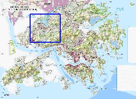 mapa de Hong Kong em ingles