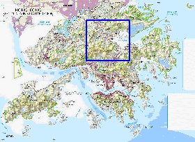 mapa de Hong Kong em ingles