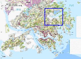 mapa de Hong Kong em ingles