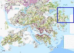 carte de Hong Kong en anglais