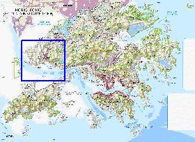 mapa de Hong Kong em ingles