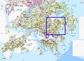 mapa de Hong Kong em ingles