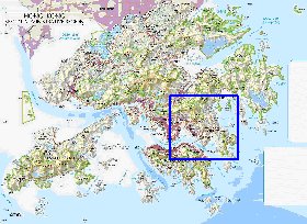 mapa de Hong Kong em ingles