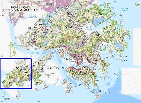 carte de Hong Kong en anglais