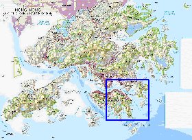 mapa de Hong Kong em ingles