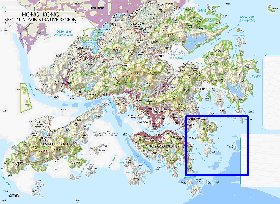 carte de Hong Kong en anglais