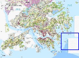 carte de Hong Kong en anglais