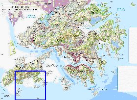 mapa de Hong Kong em ingles