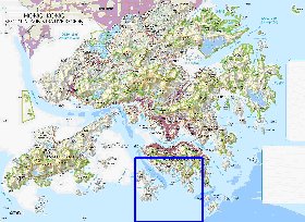 carte de Hong Kong en anglais