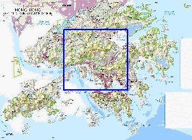 mapa de Hong Kong em ingles