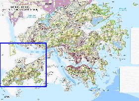 carte de Hong Kong en anglais