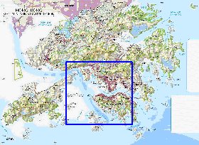 mapa de Hong Kong em ingles