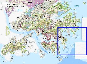 carte de Hong Kong en anglais