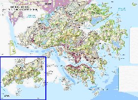 mapa de Hong Kong em ingles