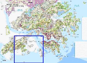 carte de Hong Kong en anglais