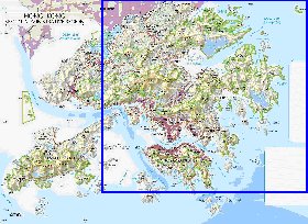 mapa de Hong Kong em ingles