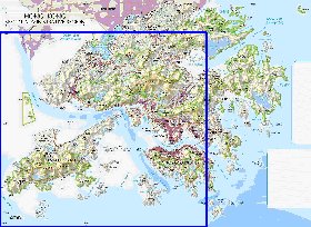mapa de Hong Kong em ingles