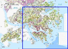 mapa de Hong Kong em ingles