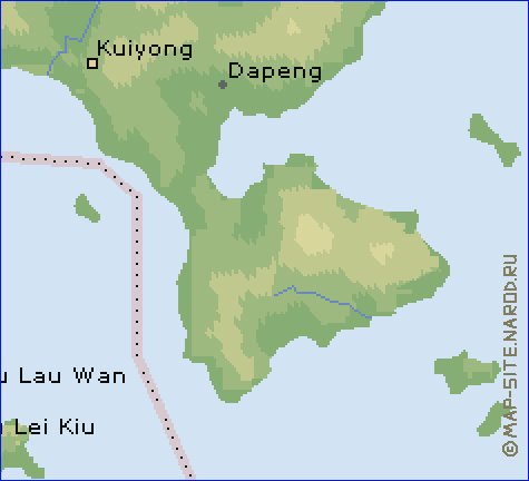 Fisica mapa de Hong Kong