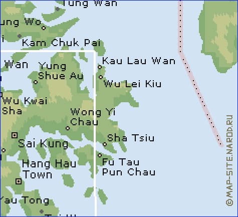 Fisica mapa de Hong Kong