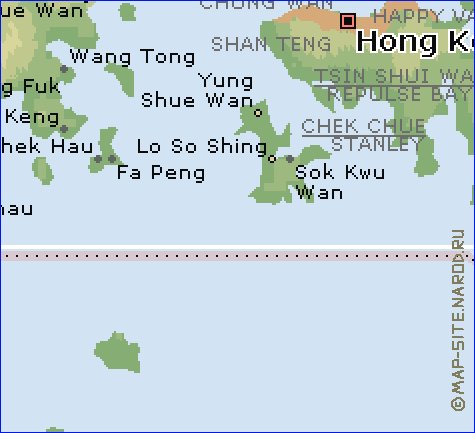 Fisica mapa de Hong Kong