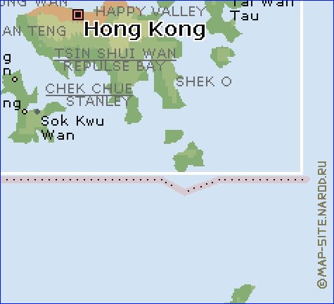 Fisica mapa de Hong Kong