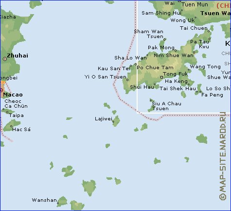 Fisica mapa de Hong Kong