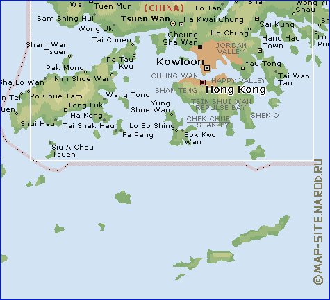 Fisica mapa de Hong Kong