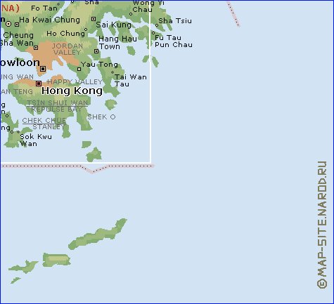 Fisica mapa de Hong Kong