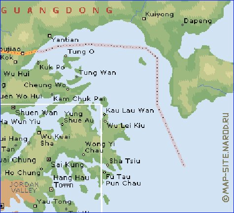 Fisica mapa de Hong Kong