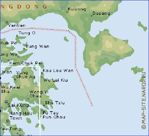 Fisica mapa de Hong Kong