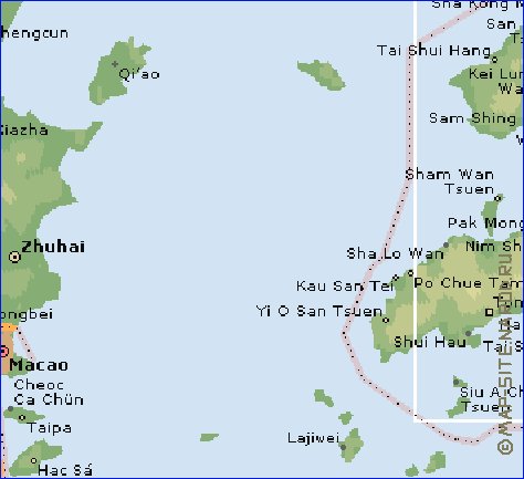 Fisica mapa de Hong Kong