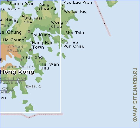 Fisica mapa de Hong Kong